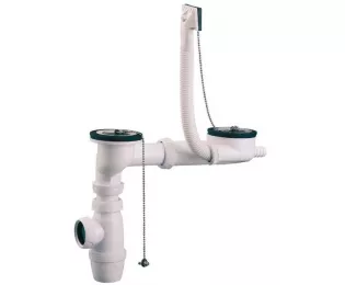 Kit complet pour évier | 2 cuves - Diamètre 50 mm | Valentin