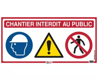 Panneau signalétique | Panneau de chantier 4 en 1 | Taliaplast