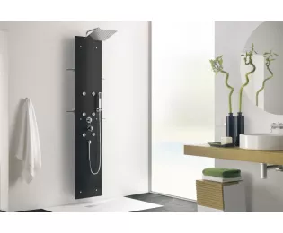 Colonne de douche hydromassante en verre | AQUAGLASS | Kinedo