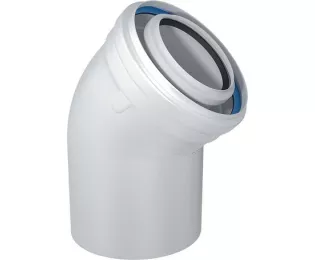 Coude PP Alu | 45° | Système concentrique | Ten