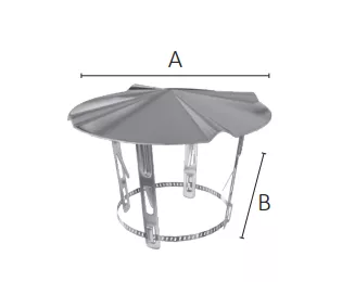 Chapeau chinois inox TEN — chapeau de cheminée inox durable