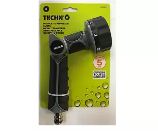 Pistolet d'arrosage | 8 jets | métal | Techn'o