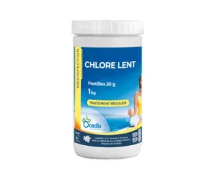 Chlore lent pastille 20g - Ocedis 1kg