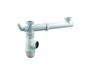 Tubulure pour évier | 2 cuves et siphon inclus | Valentin