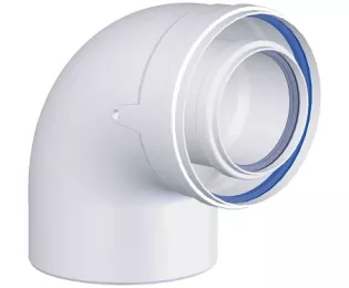 Coude PP Alu | 87° | Système concentrique | Ten