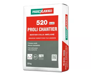 Mortier colle  amélioré C2 | 520 Prolichantier | PAREXLANKO