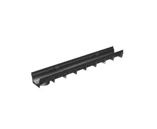 Caniveau MEAPARK avec grille PVC noir piéton A15 1m