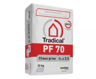 Chaux grise formulée | Tradical PF70 de classe FL A 3.5 | Tradical