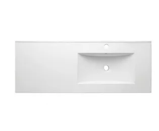 Plan vasque en céramique à poser | Excentré à droite | Oze by Ottofond