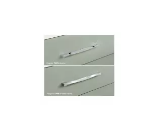 Poignée torsadée en métal pour meuble de salle de bain | Twin | O'Design by Ottofond