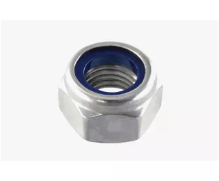 Ecrou frein indessérable HI  | DIN 985 | Acier zingué  blanc | Classe 8 | Viswood