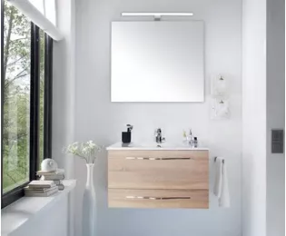 Ensemble EXCEPTIO avec plan marbre et miroir | 61 cm  | LED AZURLIGN