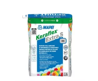 Mortier colle amélioré et déformable | Keraflex extra S | C2ES1 | Mapei