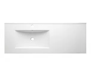 Plan vasque en céramique à poser | Excentré à gauche | Oze by Ottofond