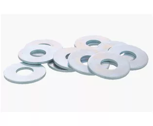 Rondelle plate | Large type L | Acier zingué blanc | NFE 25513 | Viswood