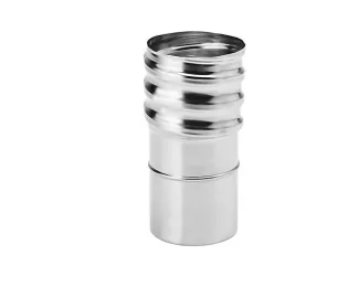 Adaptateur inox à visser pour tubage poêle granulé | Mâle - Diamètre 80 | Ten