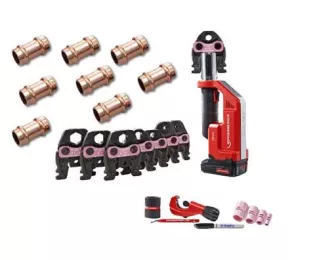 Sertisseuse Rothenberger | Maxikit avec 7 machoires + 101 raccords droits | MAXIPRO