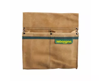 Poche double en croute de cuir | LEBORGNE