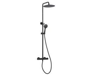 Colonne de douche ronde Ruby noir mat Paini