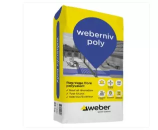 Ragréage fibré polyvalent Weberniv Poly – Sac 25 kg