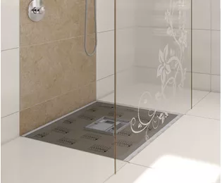 Receveur de douche avec pompe de relevage  intégrée |TUB-PUMP | LUX ELEMENTS