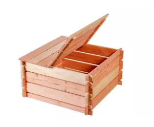 Bac composteur simple | 90x90x45 | 270 L | DOUGLAS