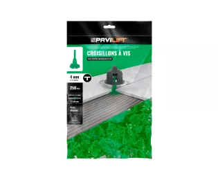 Croisillons autonivelants en T | 4 mm | Pavilift (sachet de 250)